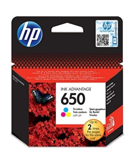 HP 650 CARTOUCHE D'ENCRE COULEUR AUTHENTIQUE