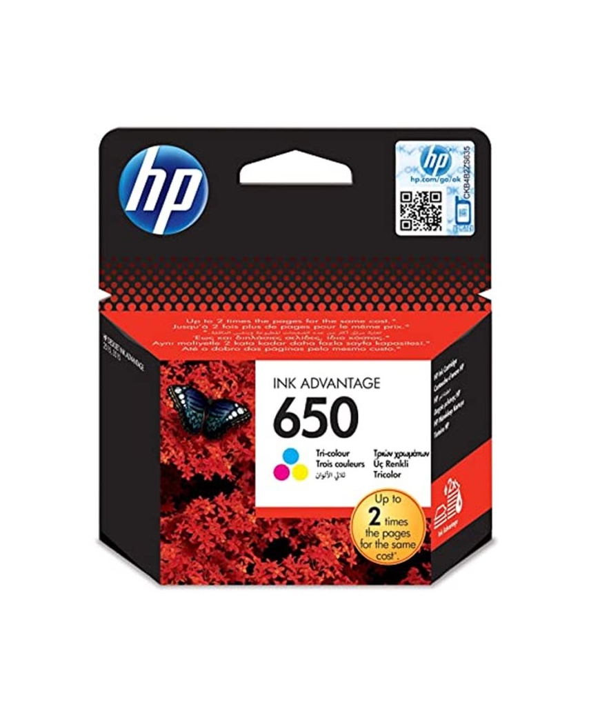 HP 650 CARTOUCHE D'ENCRE COULEUR AUTHENTIQUE