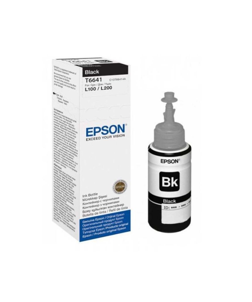 BOUTEILLE D'ENCRE ORIGINAL EPSON T6641 - NOIR