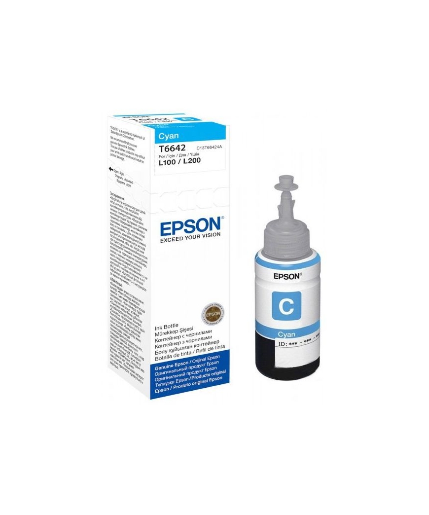 BOUTEILLE D'ENCRE ORIGINAL EPSON T6643 - CYAN