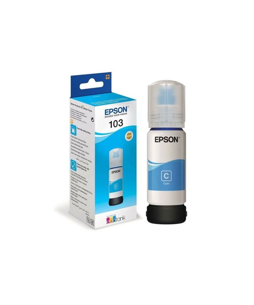 BOUTEILLE D'ENCRE ORIGINAL EPSON ECOTANK 103 - CYAN