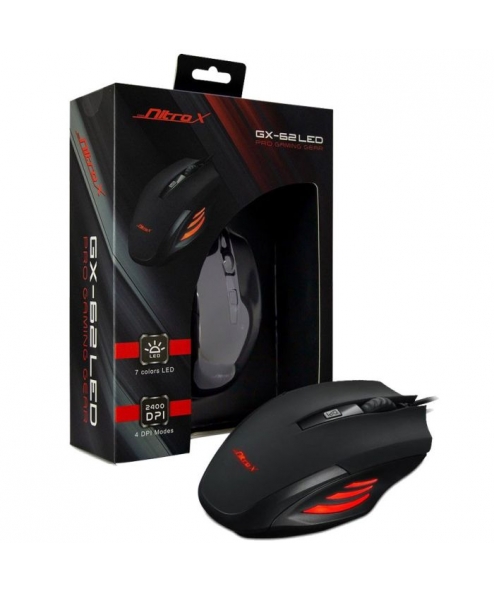 SOURIS GAMER NITROX GX-62 LED RVB - NOIR