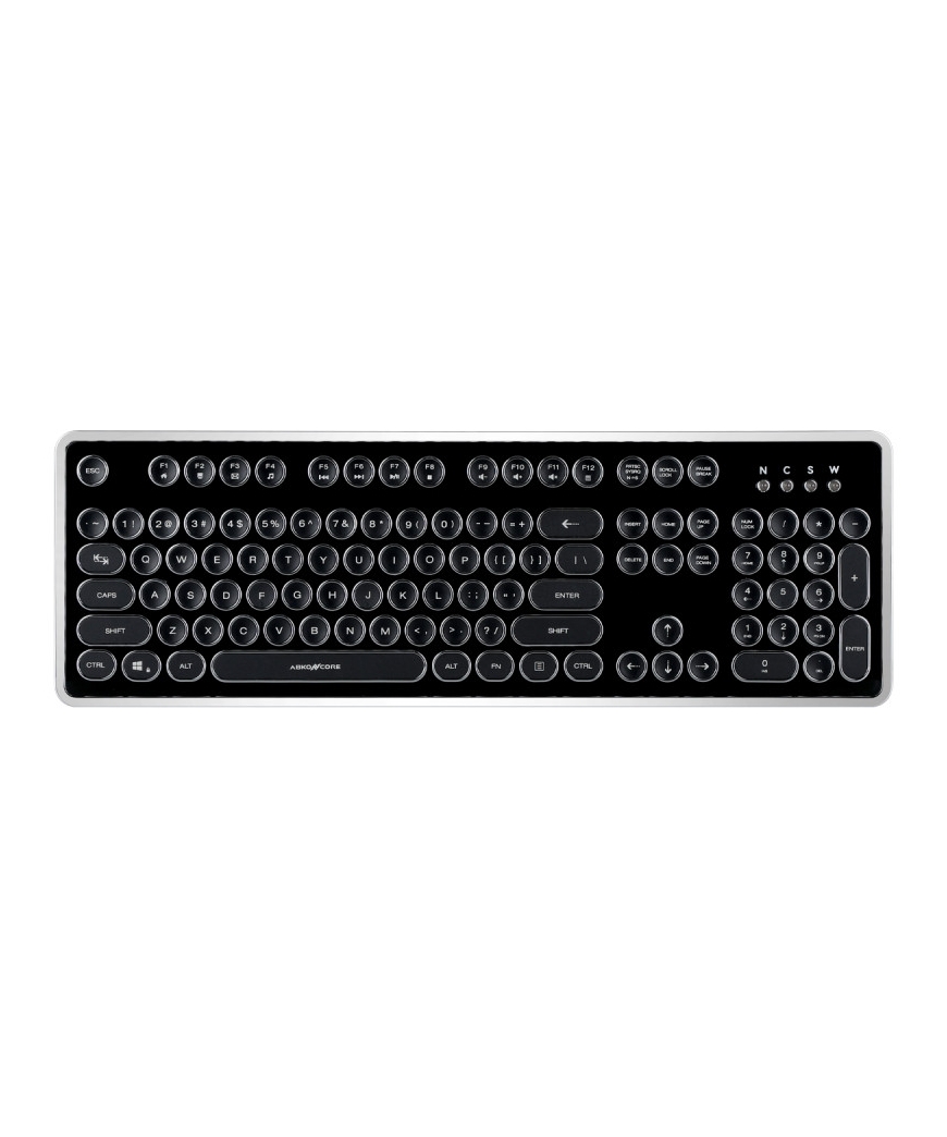 CLAVIER MÉCANIQUE RÉTROÉCLAIRÉ ABKONCORE K531R - NOIR