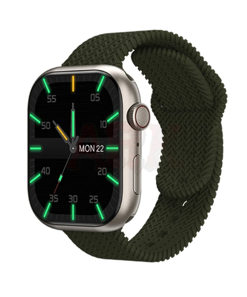 MONTRE CONNECTéE HK9 PRO MAX NOIR AVEC CEINTURE VERT