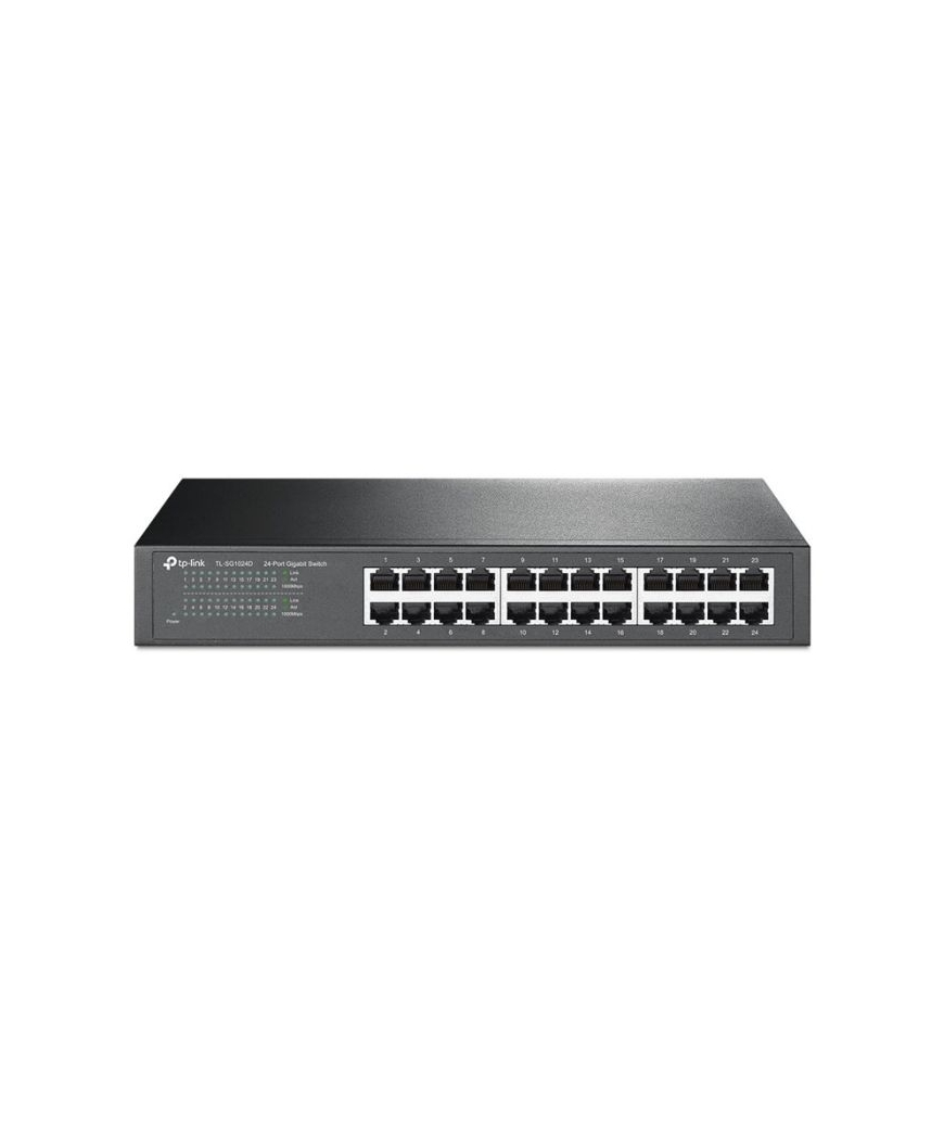 SWITCH DE BUREAU TP-LINK TL-SG1024D 24 PORTS 10/100/1000 MBPS RACKABLE - NOIR